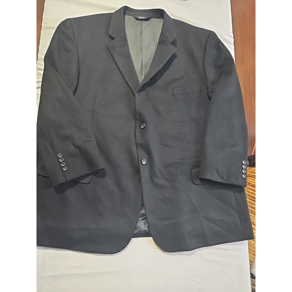 Pronto Uomo Couture Wool Silk Cashmere Blazer Men's‎ 52R Solid Black